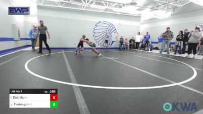 Rr Rnd 1 - Ian Castillo, Pauls Valley Panther Pinners vs Josey Fleming, Weatherford Youth Wrestling