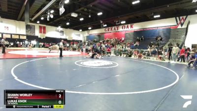 132 lbs Cons. Round 4 - Lukas Knox, JW North vs Shawn Worley, Great Oak