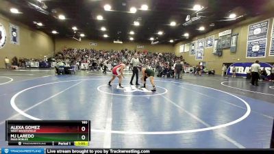 160 lbs Cons. Round 1 - MJ Laredo, Paso Robles vs Alexa Gomez, West Bakersfield