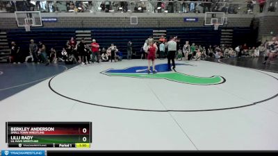 85 lbs Quarterfinal - Lilli Rady, Lil Mavs Wrestling vs Berkley Anderson, Small Town Wrestling