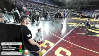 49 lbs 3rd Place Match - Oaken Lorance, Team Real Life Wrestling vs Alexander Schirliu, Redmond Wrestling Academy