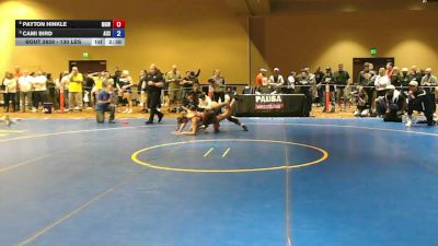 130 lbs Cons. Semis - Payton Hinkle, Misfits Girls Wrestling vs Cami Bird, All I See Is Gold Academy