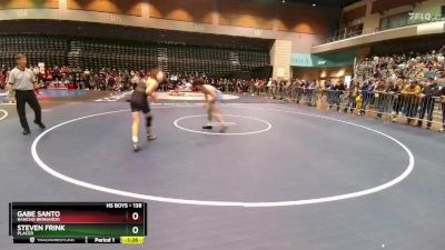 138 lbs Champ. Round 1 - Gabe Santo, Rancho Bernardo vs Steven Frink, Placer