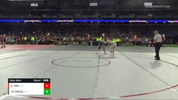 D4-160 lbs Cons. Semi - Matt Riehle, Springport vs Garrett Iobe, Union City