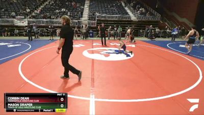 86 lbs Quarterfinal - Corbin Dean, Thermopolis Wrestling Club vs Mason Draper, Touch Of Gold Wrestling Club