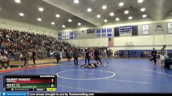 132 lbs Quarterfinal - Gilbert Vasquez, Venom W.C. vs Rocky Lo, Long Beach Poly High School Wr