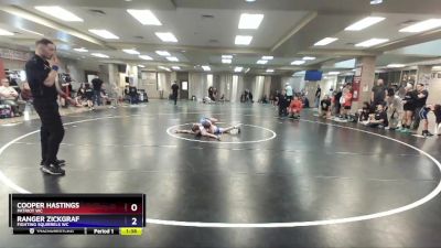 97 lbs Cons. Semi - Ranger Zickgraf, Fighting Squirrels WC vs Cooper Hastings, Patriot WC