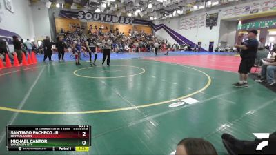 144 Boys Quarterfinal - Michael Cantor, University City vs Santiago Pacheco Jr, Central Union