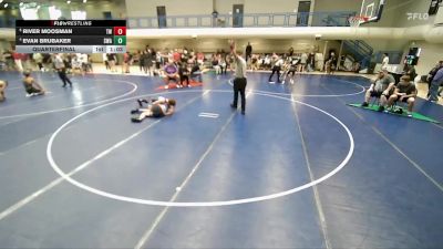 126 lbs Quarterfinal - River Moosman, Timpanogos Wrestling vs Evan Brubaker, Sanderson Wrestling Academy