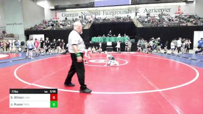 77 lbs Quarterfinal - Seth Wilson, Level Up Wrestling Center vs Javen Russo, Troup Wrestling