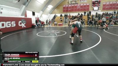190 1A 3rd Place Match - Talen Johnson, Cascade (Leavenworth) vs Nicolas Behena, Chelan