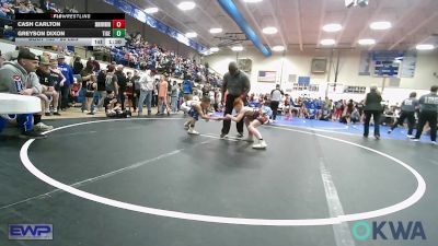 80 lbs Semifinal - Cash Carlton, Skiatook Youth Wrestling vs Greyson Dixon, Tiger Trained Wrestling