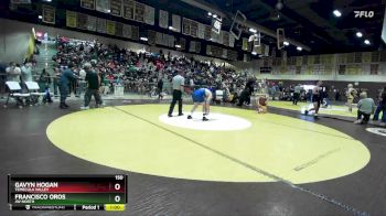 150 lbs Cons. Round 3 - Gavyn Hogan, Temecula Valley vs Francisco Oros, JW North