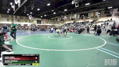 71 lbs Semifinal - Jace Liera, Rough House Wrestling vs River Kovacs, Poway Elite