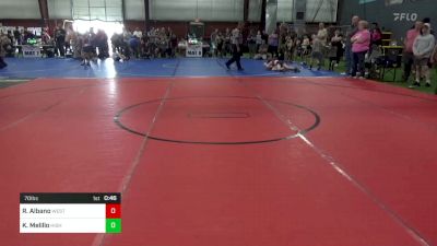 70 lbs Quarterfinal - Rocco Albano, West Essex vs Kyle Melillo, Highlanders