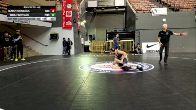 Cadet Boys Lower - 120 lbs 3rd Place Match - Noah Moylan, Poway Wrestling vs Isaiah Gonzaga, Elk Grove Wrestling Academy