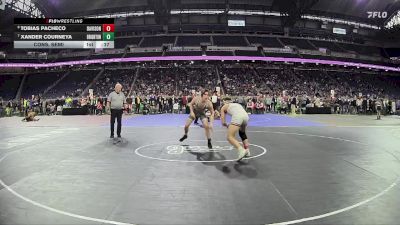 D1-144 lbs Cons. Semi - Xander Courneya, Brighton HS vs Tobias Pacheco, Davison HS