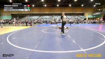 135 lbs Consi Of 64 #2 - Venancio Aparicio, Hermiston Wrestling vs Acen Clark, Klamath Basin Warriors