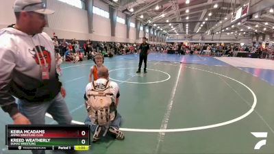 46 lbs Quarterfinal - Kreed Weatherly, Dumas Wrestling vs Keira McAdams, Amped Wrestling Club