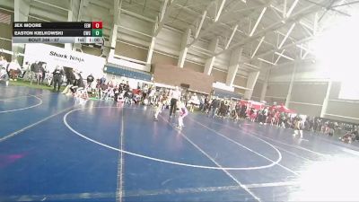 57 lbs Cons. Round 3 - Jex Moore, Evanston Elite Wrestling vs Easton Kielkowski, Cougars Wrestling Club