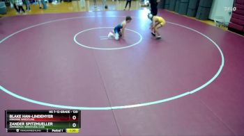 120 lbs Cons. Round 3 - Zander Spitzmueller, Zimmerman Wrestling Club vs Blake Han-Lindemyer, Kingdom Wrestling