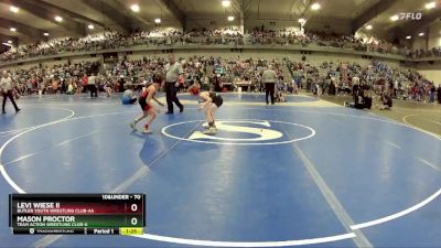 70 lbs Champ. Round 2 - Mason Proctor, Team Action Wrestling Club-A vs Levi Wiese II, Butler Youth Wrestling Club-AA