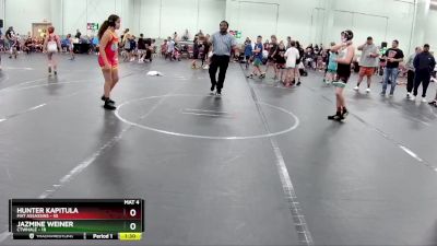 110 lbs Round 1 (8 Team) - Hunter Kapitula, Mat Assassins vs Jazmine Weiner, CTWHALE