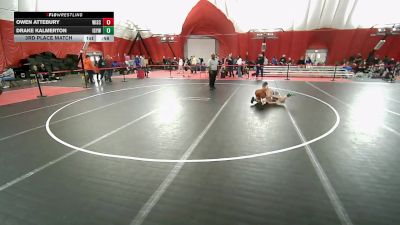 10U Boys - 93 lbs 3rd Place Match - Owen Attebury, Wisconsin vs Drake Kalmerton, Iowa-Grant Youth Wrestling Club