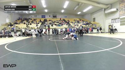 125 lbs Consi Of 4 - Jaylie Brose, Sapulpa HS Girls vs Alexis Cox, Pryor HS Girls