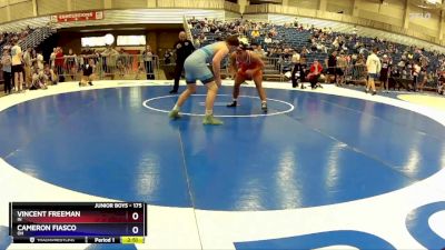 175 lbs Cons. Round 3 - Vincent Freeman, IN vs Cameron Fiasco, OH