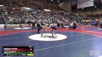 5A 120 lbs Quarterfinal - Katelyn Hayden, El Dorado vs Emily Daggett, Greenwood