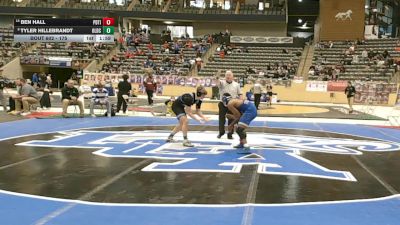 175 lbs Quarterfinal - Tyler Hillebrandt, Oldham County vs Ben Hall, Paducah Tilghman