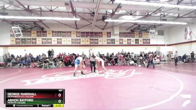 197 lbs Cons. Round 3 - George Marshall, Sacramento City College vs Armon Bayford, Modesto College