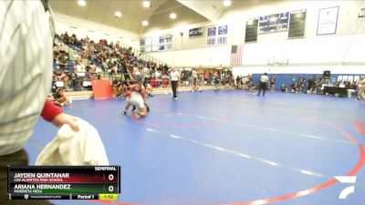 155 lbs Semifinal - Ariana Hernandez, Murrieta Mesa vs Jayden Quintanar, Los Alamitos High School