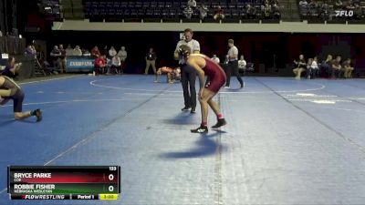 133 lbs Quarterfinal - Bryce Parke, Coe vs Robbie Fisher, Nebraska Wesleyan