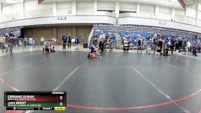 63 lbs Semifinal - Liam Brent, Simmons Academy Of Wrestling vs Cipriano Duran, Bear Cave Wrestling Club