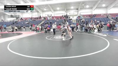 125 lbs Cons. Round 3 - Callie Toone, Morgan vs Olivia Wold, Uintah
