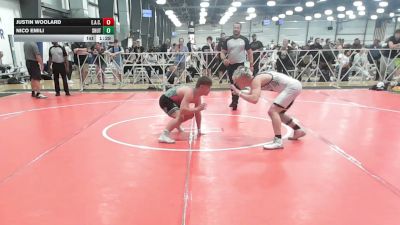 126 lbs Rr Rnd 3 - Justin Woolard, Elite Athletic Club - HSB vs Nico Emili, Team Shutt Mutts - HSB
