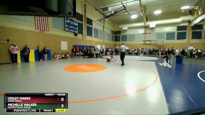 140lbs Cons. Round 2 - Michelle Walker, Naches Valley (Girls) vs Violet Marks, Union (Girls)