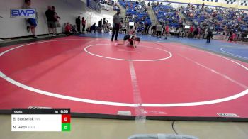 55 lbs Quarterfinal - Birdie Surowiak, Claremore Wrestling Club vs Nevalee Petty, Skiatook Youth Wrestling