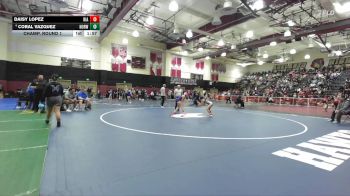 110 lbs Champ. Round 1 - Daisy Lopez, Rialto vs Coral Vazquez, Norwalk