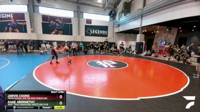 120 lbs Cons. Round 2 - Kage Abernethy, West Texas Grapplers Wrestling Club vs Jarvis Coons, Texas School For The Deaf Wrestling