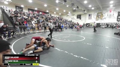 126 lbs Cons. Round 2 - Jesse Salazar, Covina vs Mathew Silva, Chino