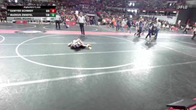 66 lbs Cons. Round 3 - Sawyer Schmidt, Bonduel vs Markus Zwiefel, Tomah/LAW