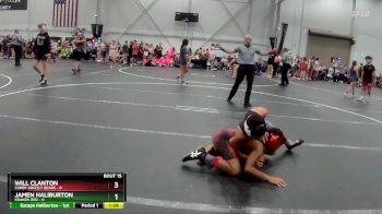 98 lbs Round 4 (8 Team) - Will Clanton, Curby Grizzly Bears vs Jamen Haliburton, Kraken Red