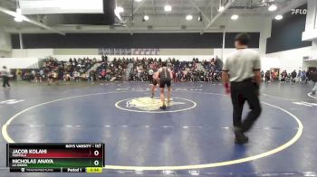 157 lbs Cons. Round 1 - Jacob Kolahi, Portola vs Nicholas Anaya, La Habra