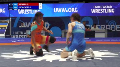 55 kg 1/4 Final - Sushma Shokeen, India vs Oleksandra Khomenets, Ukraine