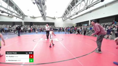 51-T lbs Quarterfinal - Milo Ksebe, McDonald Wrestling Academy vs Jacob Weideman, Wrecking Crew