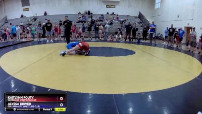 108 lbs Round 1 - Kaitlynn Fouty, Whiteland Wrestling Club vs Alyssa Driver, Columbia City Wrestling Club