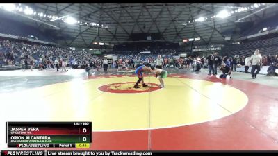 160 lbs 3rd Place Match - Jasper Vera, UP Outlaw WC vs Orion Alcantara, Oak Harbor Wrestling Club